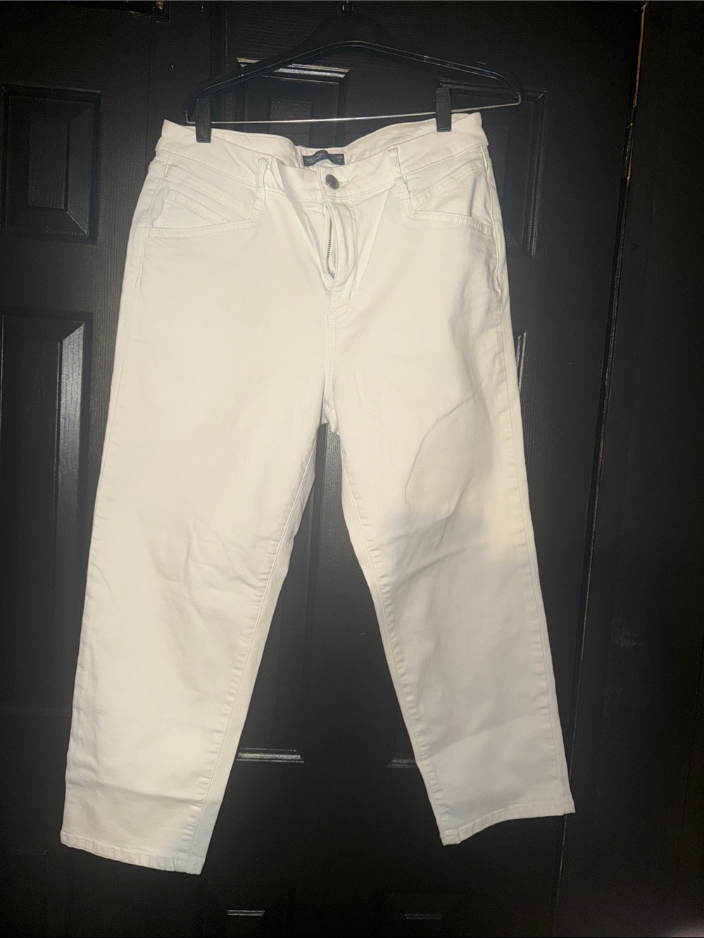 Simply Vera Vera Wang White Cropped Ankle Jeans